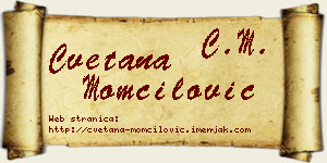 Cvetana Momčilović vizit kartica